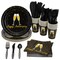 144-Piece Happy Anniversary Party Decorations and Supplies, Includes Plates, Napkins, Cups, and Cutlery, Bulk Set for Wedding, Work, or Milestone Anniversaries (Serves 24 Guests)